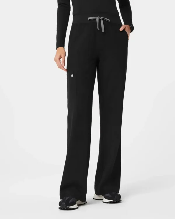 Drelona AllDay women's 4-way stretch scrub set in Navy Blue, movement view
