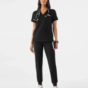 Drelona Move women's 2-way stretch scrub set in Navy Blue, hero view